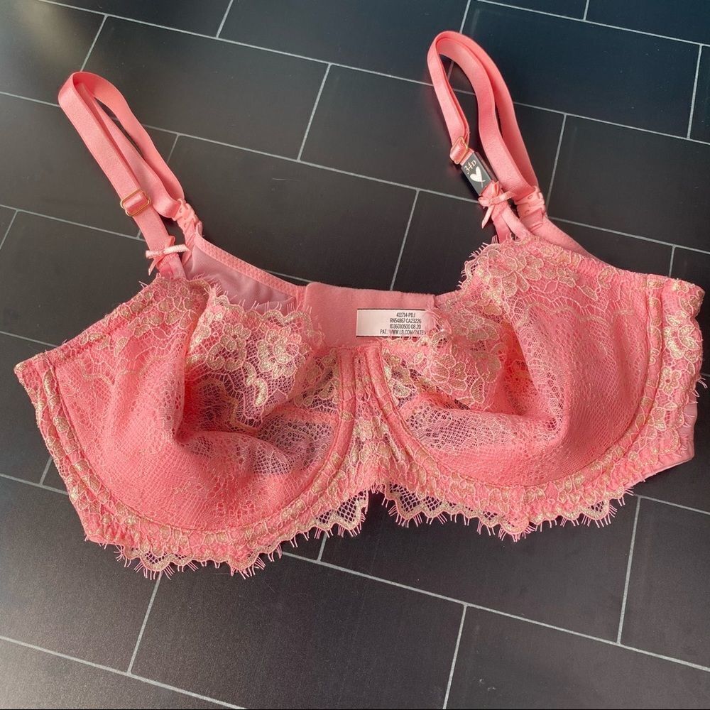 NWT VS Dream Angels Coral Push Up Bra  Sz 34D